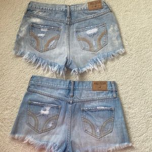Ripped Light Wash Shorts